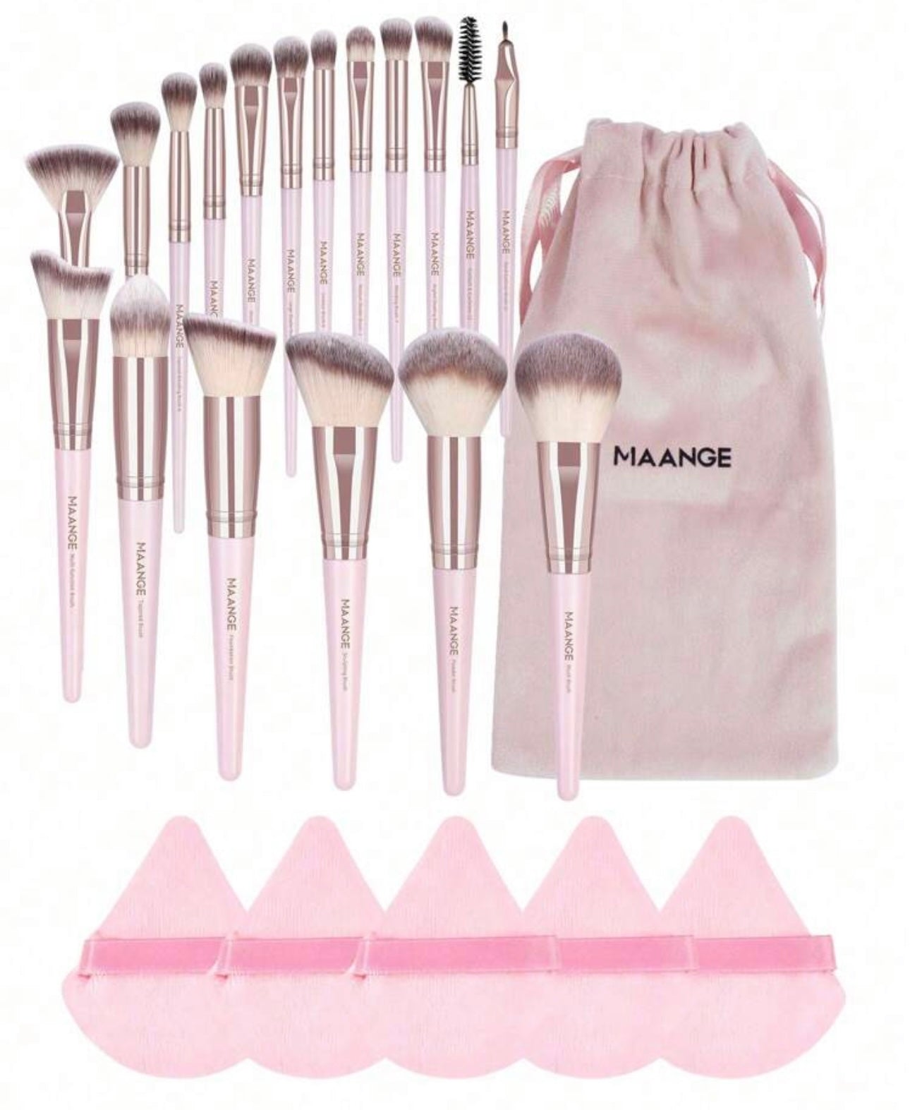 MANGEE Set de Brochas Rosa