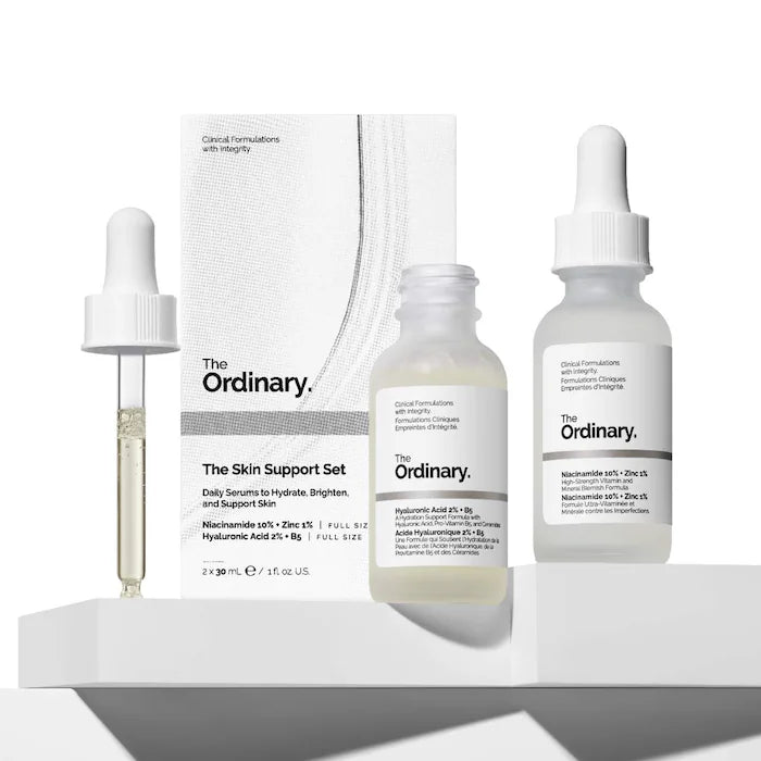 The Ordinary The Skin Support Set with Niacinamide + Hyaluronic Acid