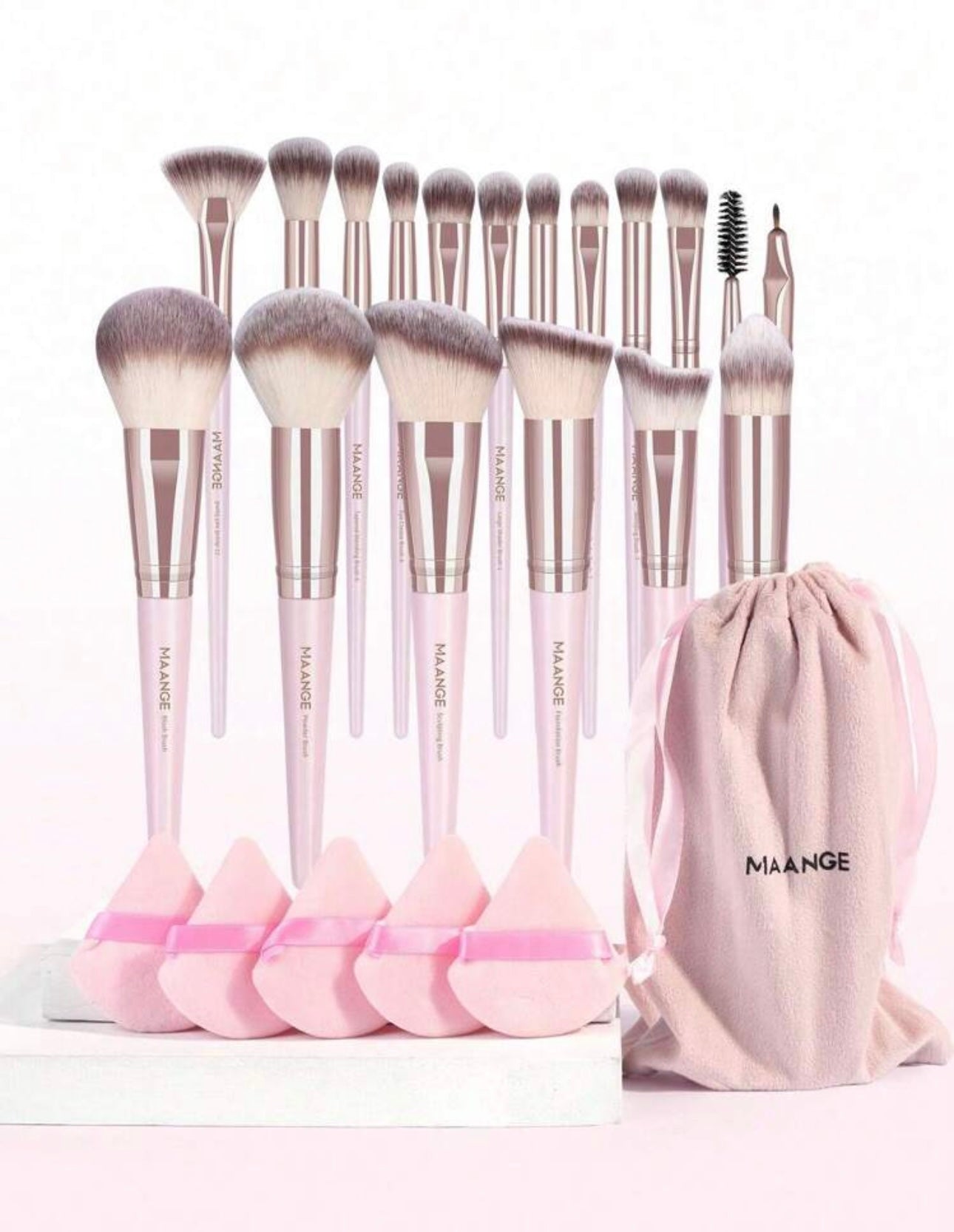 MANGEE Set de Brochas Rosa