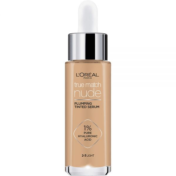 Loreal True Match Nude Plumping Serum Facil C/ 1% Ácido Hialuronico 3-4