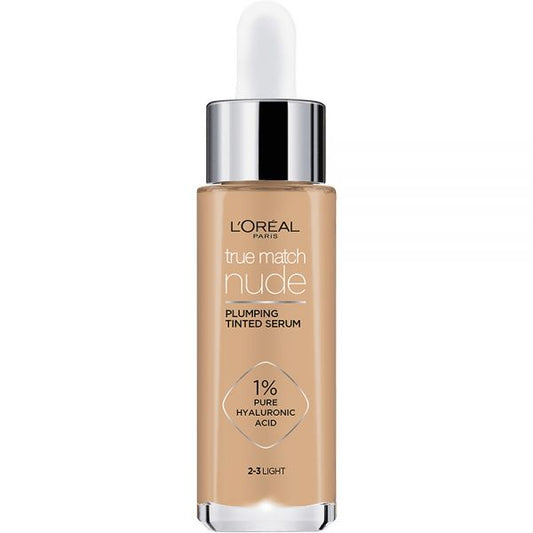 Loreal True Match Nude Plumping Serum Facil C/ 1% Ácido Hialuronico 3-4
